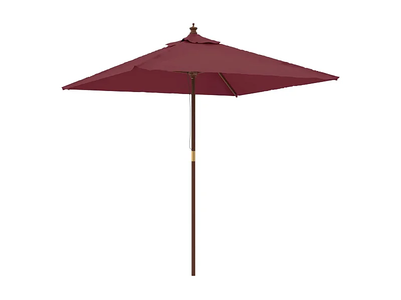 Daranor  Parasol met houten paal 198x198x231 cm bordeauxrood