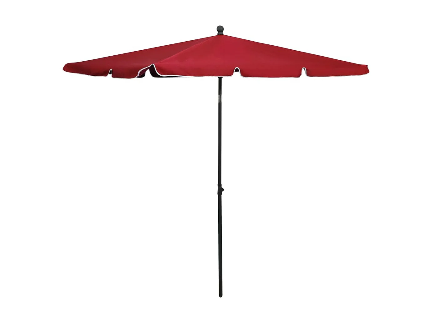 Caylan  Sombrilla de jardín con poste burdeos rojo 210x140 cm