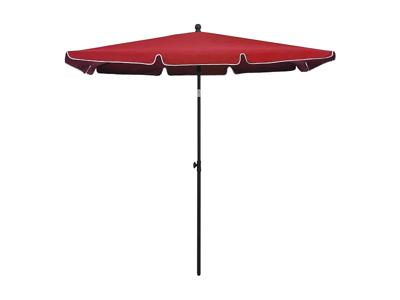 Caylan  Sombrilla de jardín con poste burdeos rojo 210x140 cm