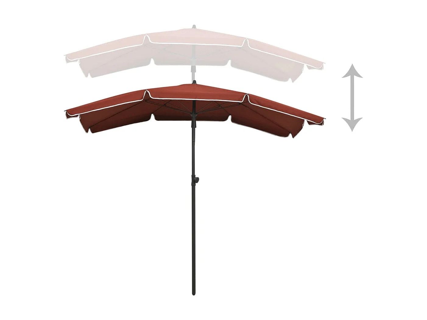 Seinäjoki  Parasol met paal 200x130 cm terracottakleurig