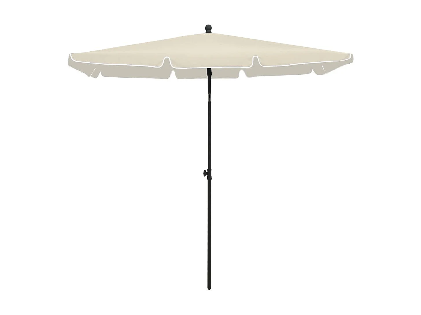 Caylan  Parasol de jardin avec mât 210x140 cm Sable