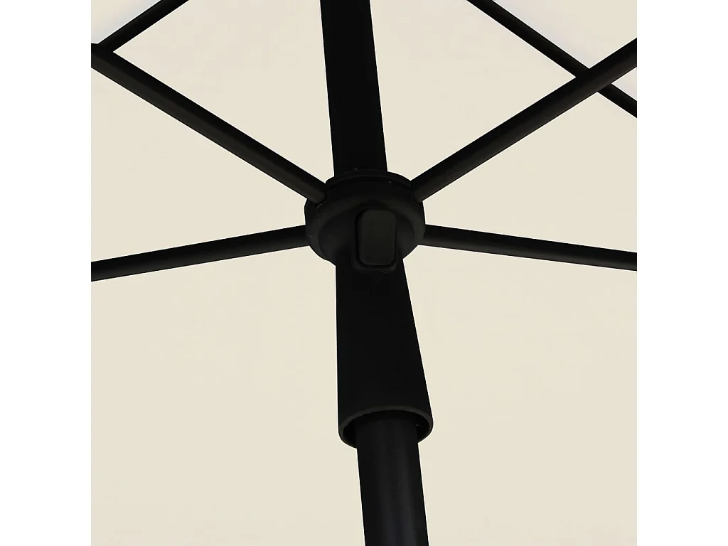 Caylan  Parasol de jardin avec mât 210x140 cm Sable