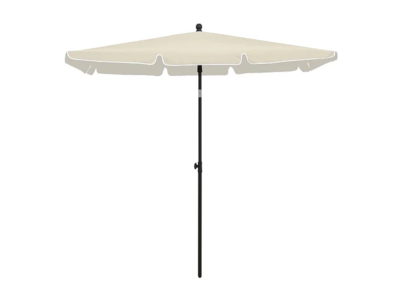 Caylan  Parasol de jardin avec mât 210x140 cm Sable