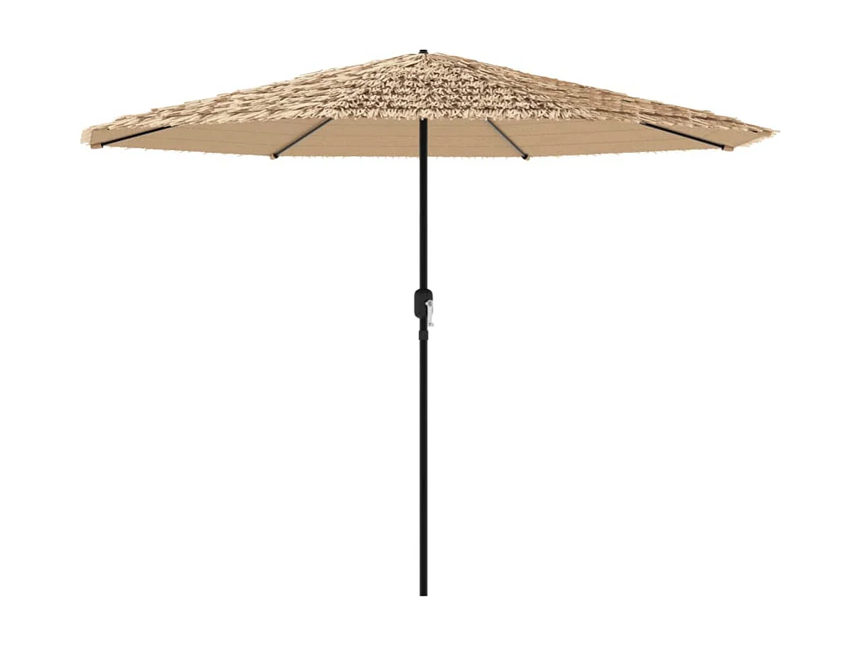 Draveil  Parasol de jardin avec mât en acier marron 324x324x247 cm
