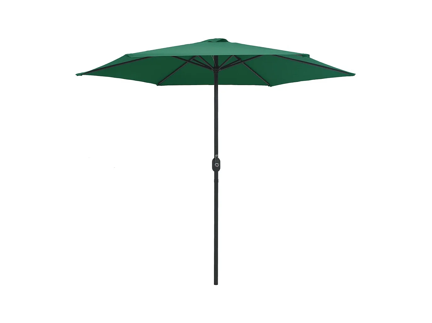 Qerlan  Parasol de jardin et mât en aluminium 270x246 cm Vert
