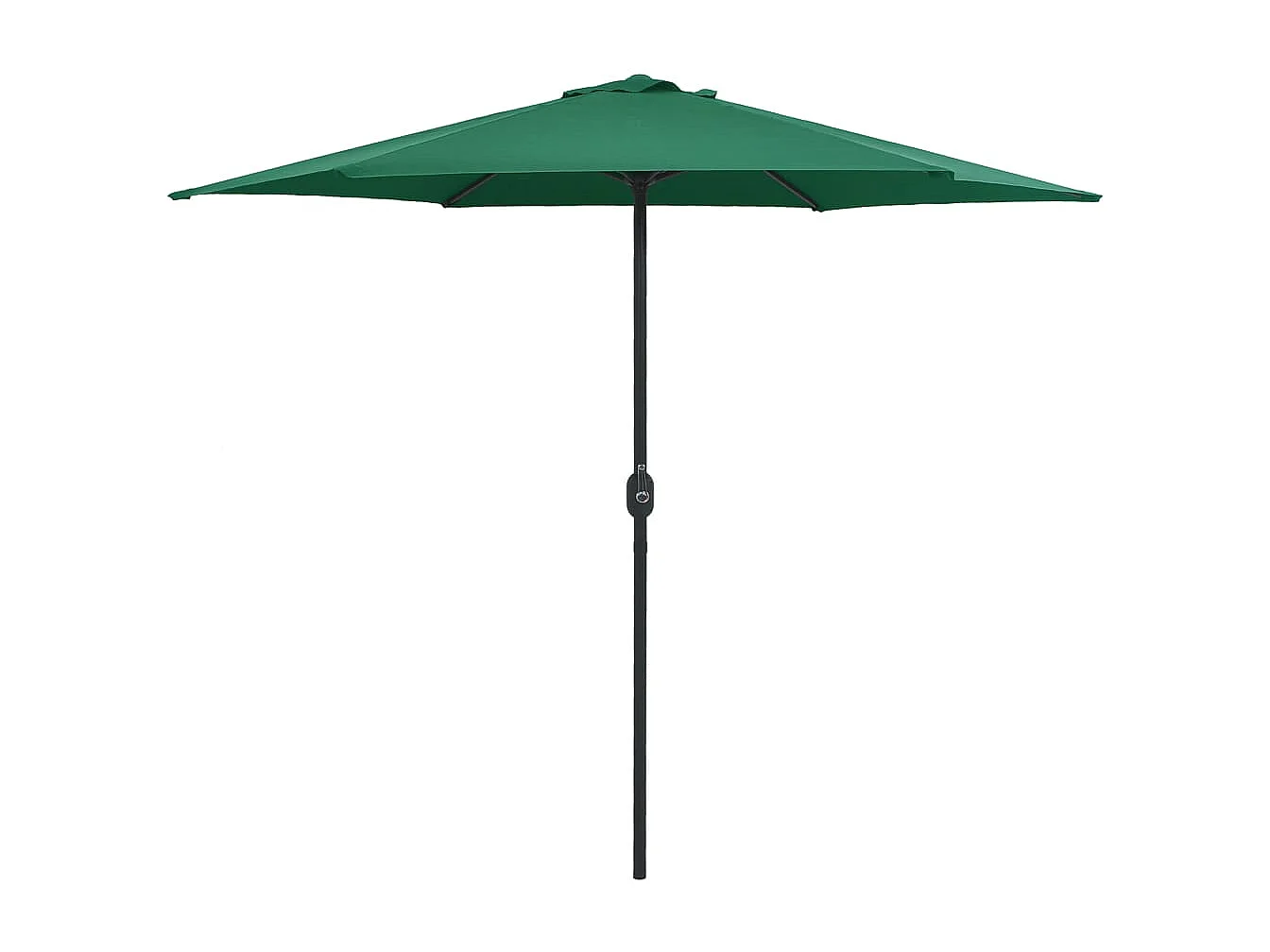 Qerlan  Parasol de jardin et mât en aluminium 270x246 cm Vert