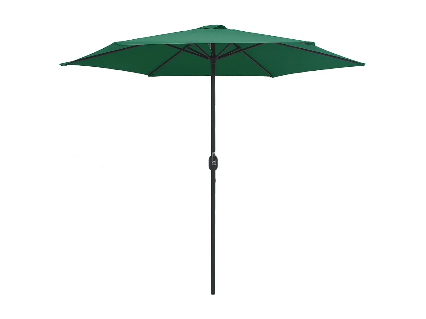 Qerlan  Parasol de jardin et mât en aluminium 270x246 cm Vert
