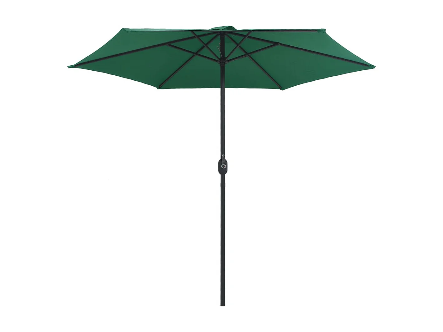 Qerlan  Parasol de jardin et mât en aluminium 270x246 cm Vert