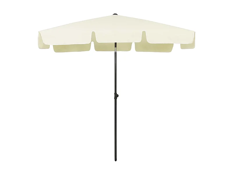 Roxanne  Parasol de plage jaune sable 200x125 cm