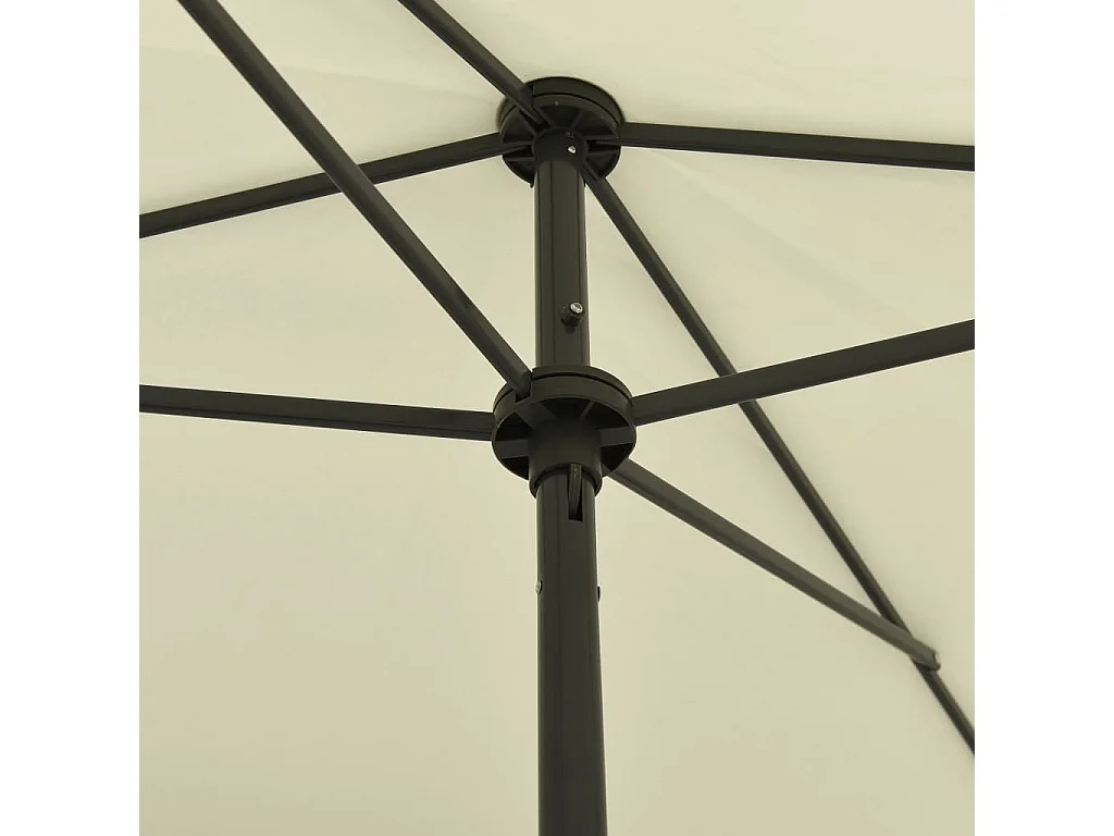 Roxanne  Parasol de plage jaune sable 200x125 cm