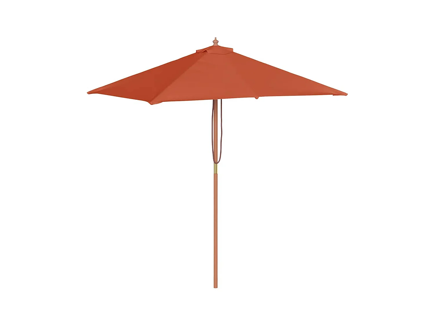 Keano  Parasol met houten paal 150x200 cm terracottakleurig