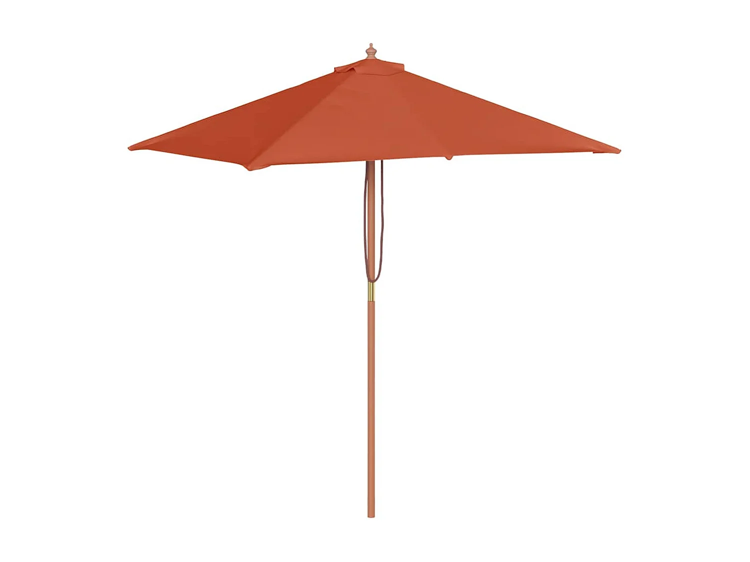Keano  Parasol met houten paal 150x200 cm terracottakleurig