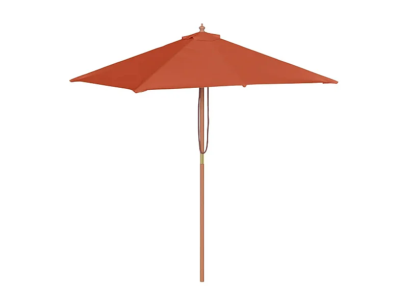 Keano  Parasol met houten paal 150x200 cm terracottakleurig