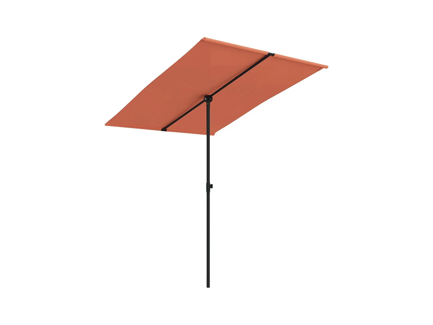 Zuhal  Parasol de jardin avec mât en aluminium 2x1,5 m Terre cuite