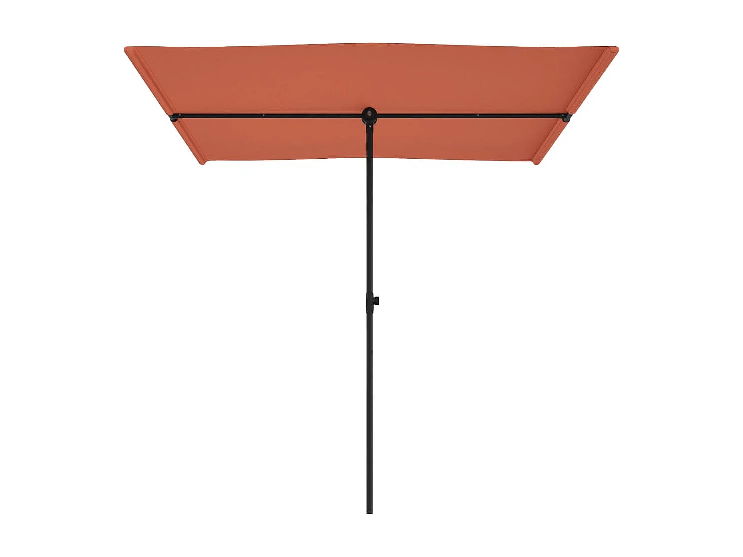 Zuhal  Parasol de jardin avec mât en aluminium 2x1,5 m Terre cuite