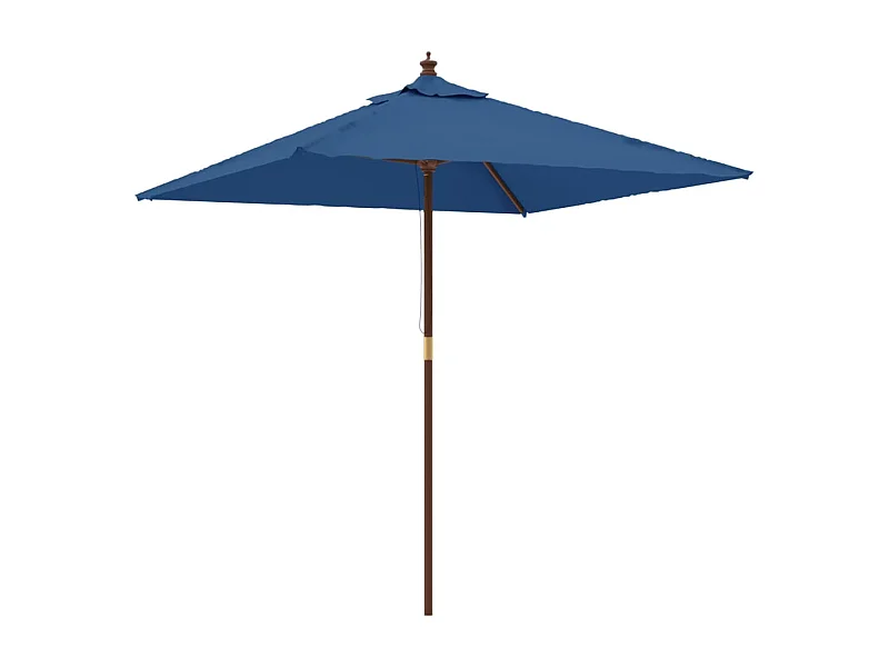 Daranor  Parasol de jardin avec mât en bois bleu azuré 198x198x231 cm