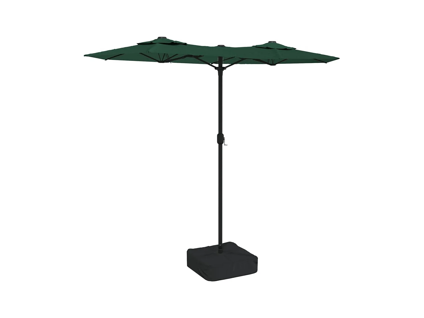 Eryx  Parasol de jardin à double tête vert 316x145 cm