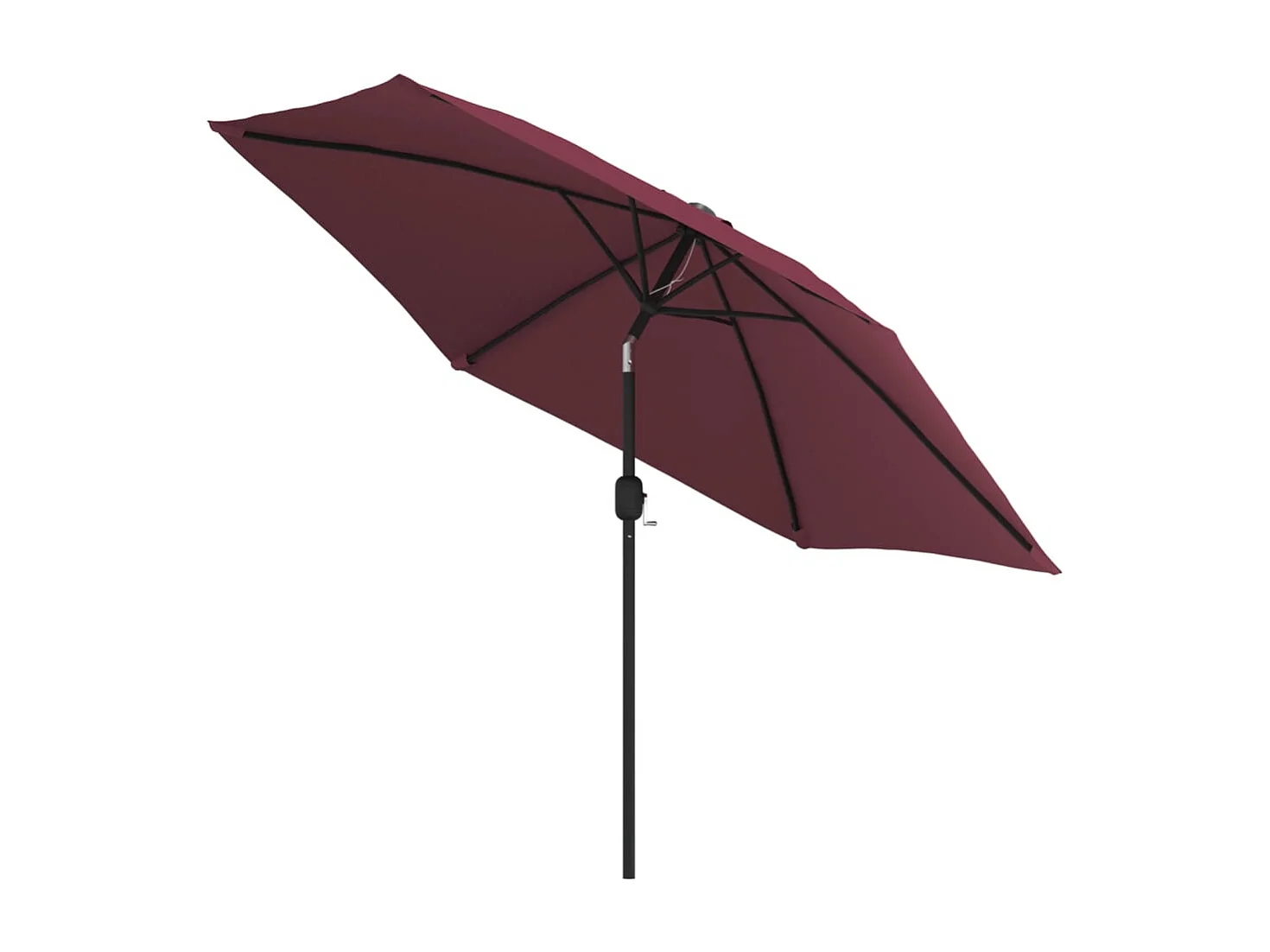 Arabella  Parasol met LED-verlichting en stalen paal 300 cm bordeauxrood