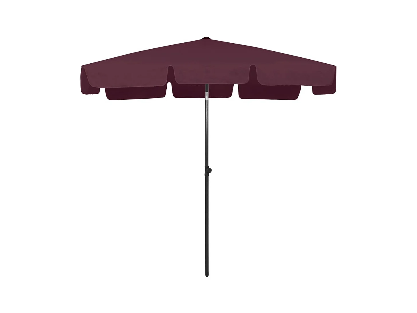 Roxanne  Parasol de plage rouge bordeaux 200x125 cm
