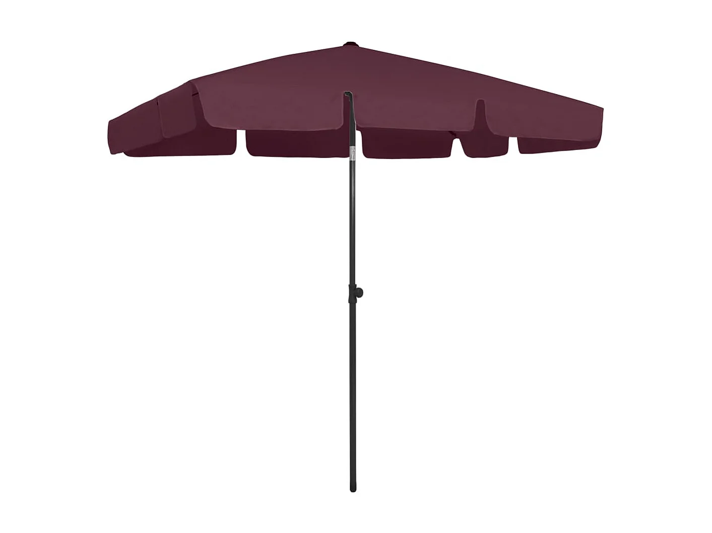 Roxanne  Parasol de plage rouge bordeaux 200x125 cm