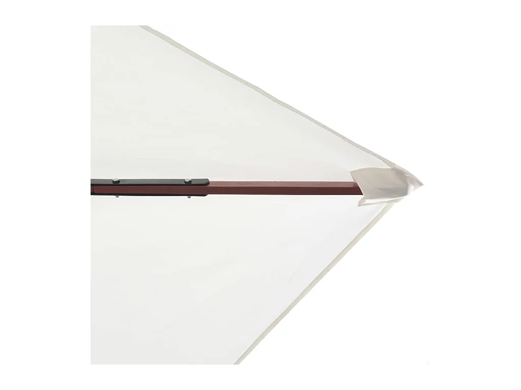 Isabel María  Parasol avec poteau en bois 200 x 300 cm Blanc crème