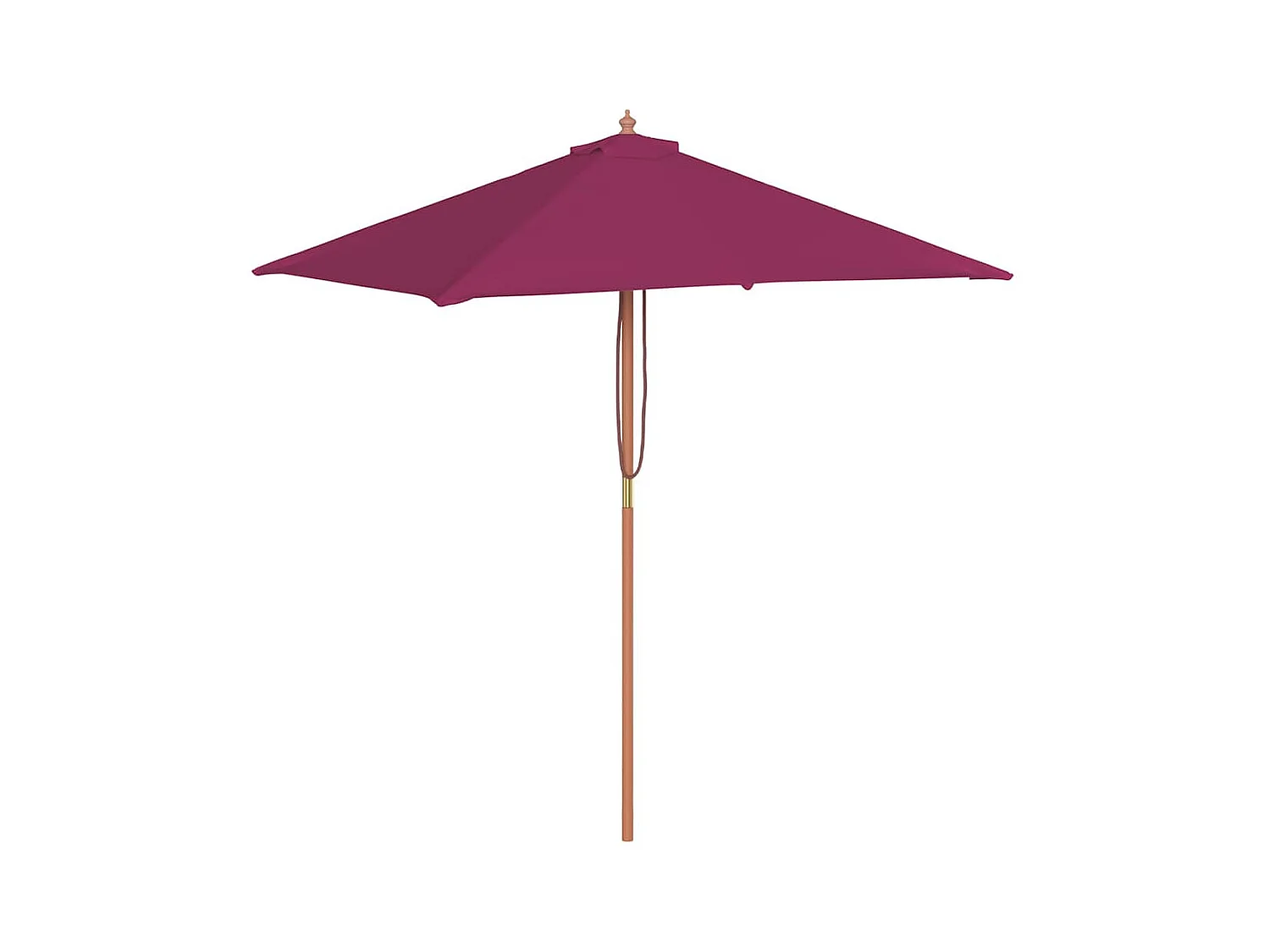 Keano  Parasol met houten paal 150x200 cm bordeauxrood