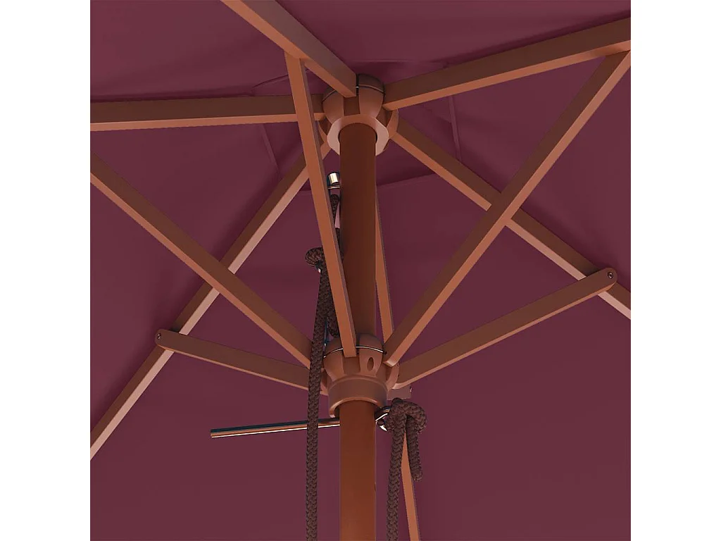 Keano  Parasol met houten paal 150x200 cm bordeauxrood