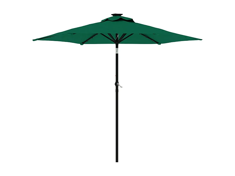 Albemarle  Parasol met LED's en stalen paal 225x225x212 cm groen