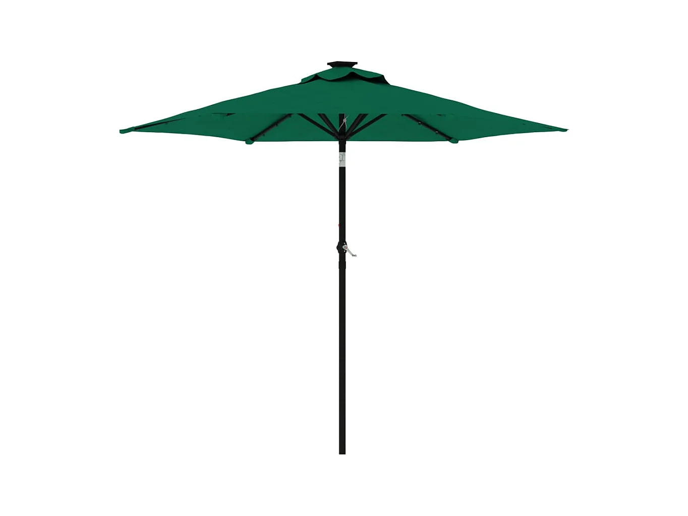 Albemarle  Parasol met LED's en stalen paal 225x225x212 cm groen