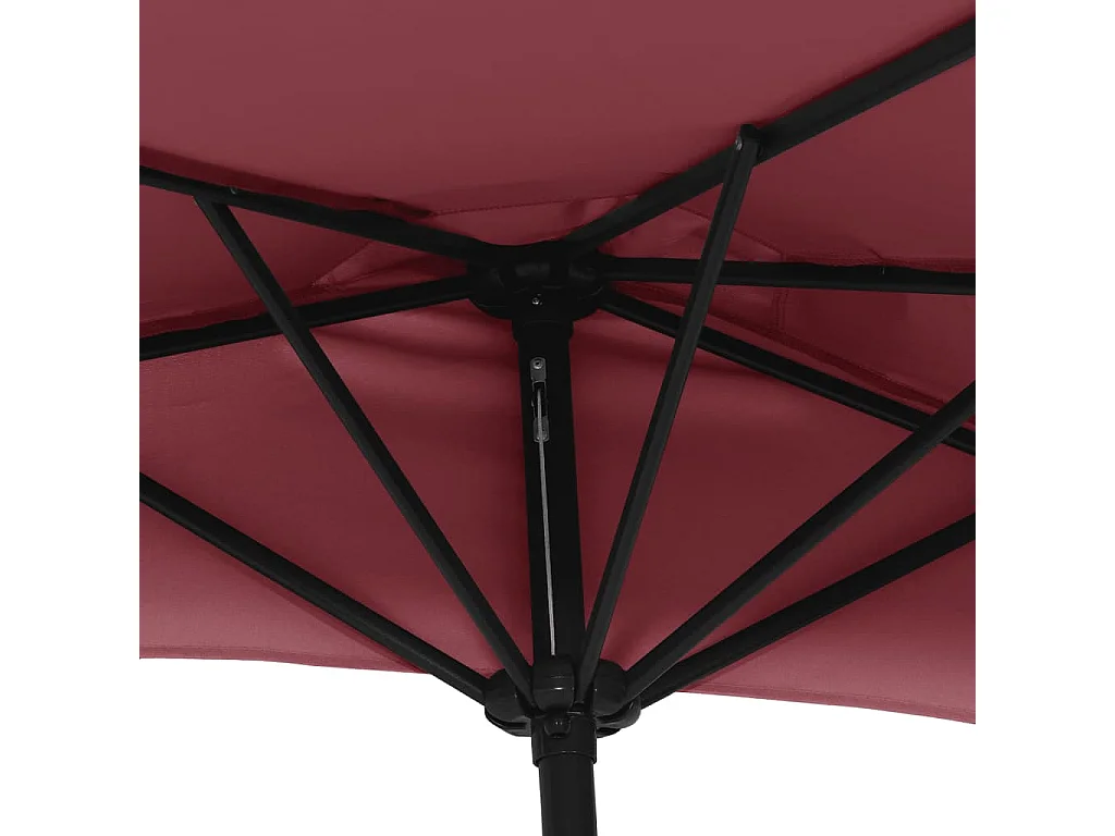Vilde Kristine  Balkonparasol half aluminium paal 300x155x223 cm bordeauxrood