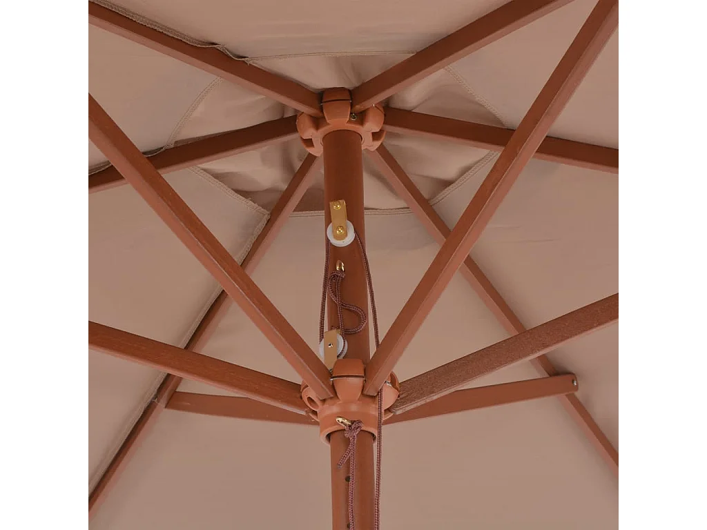 Inglewood  Parasol met houten paal 270 cm taupe
