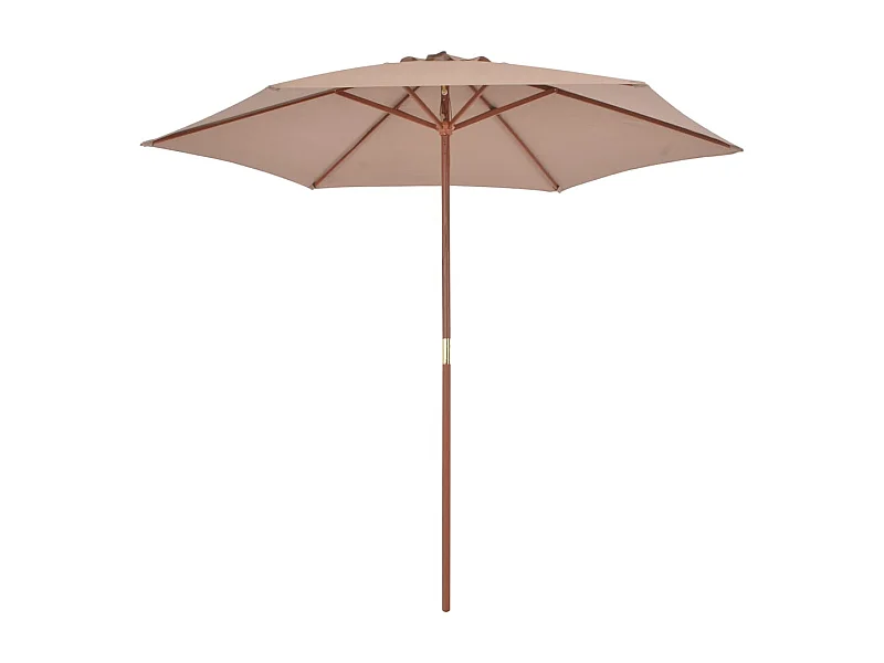 Inglewood  Parasol met houten paal 270 cm taupe