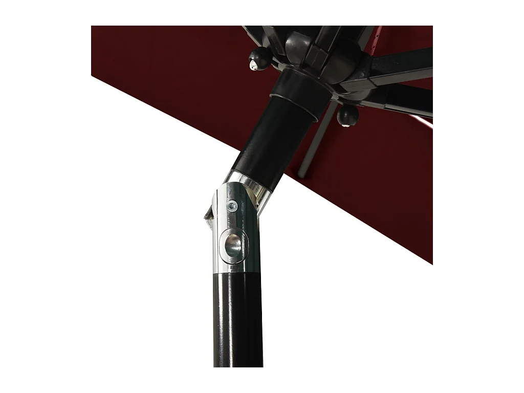 Mart  Parasol 3-laags met aluminium paal 2x2 m bordeauxrood