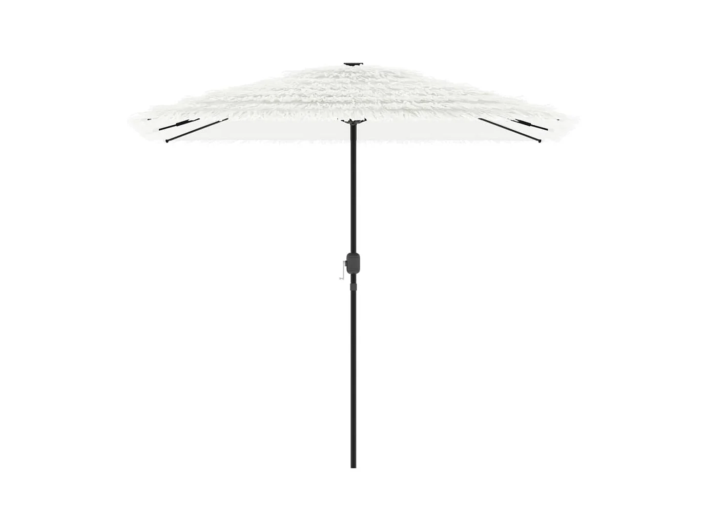 Draveil  Parasol de jardin avec mât en acier blanc 248x248x248 cm