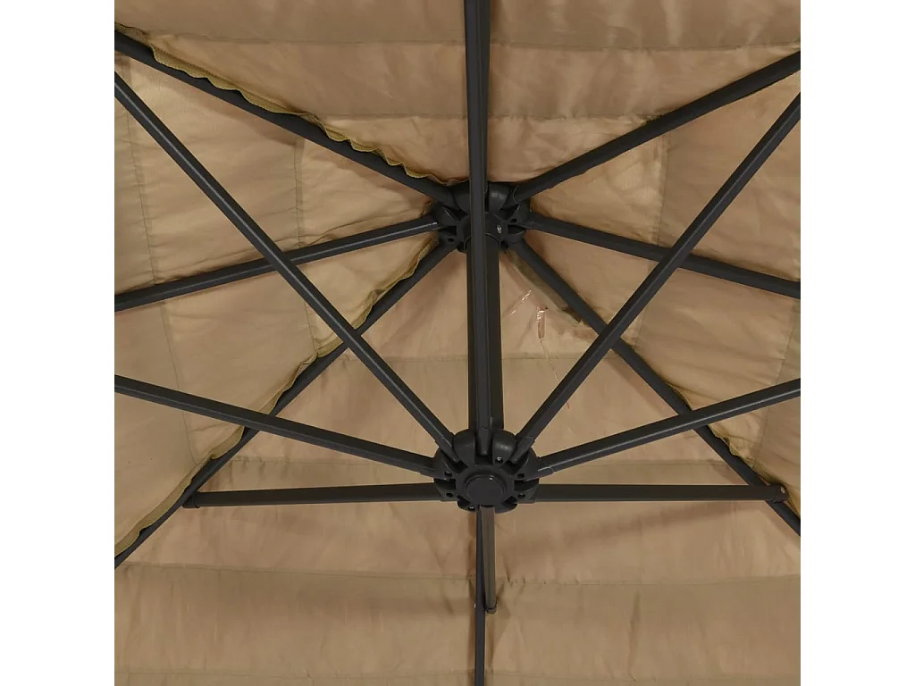 Beline  Parasol met stalen paal 290x290x238 cm bruin