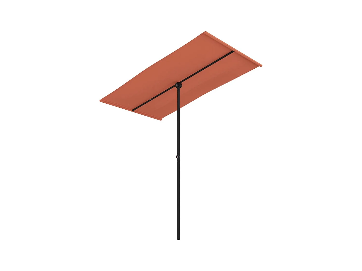 Zuhal  Parasol de jardin avec mât en aluminium 180x110 cm Terre cuite