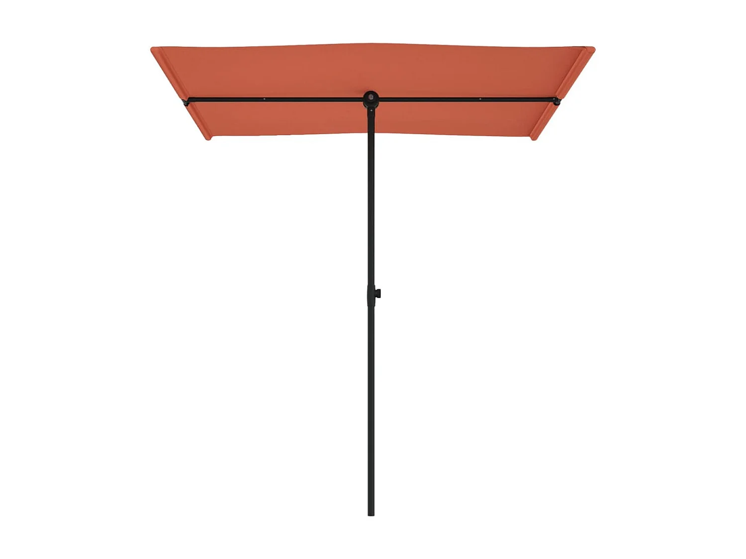 Zuhal  Parasol de jardin avec mât en aluminium 180x110 cm Terre cuite