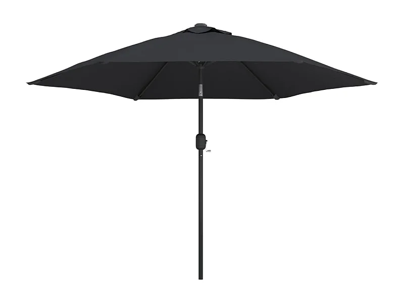Arabella  Parasol d'extérieur avec lumières LED et mât en acier Noir