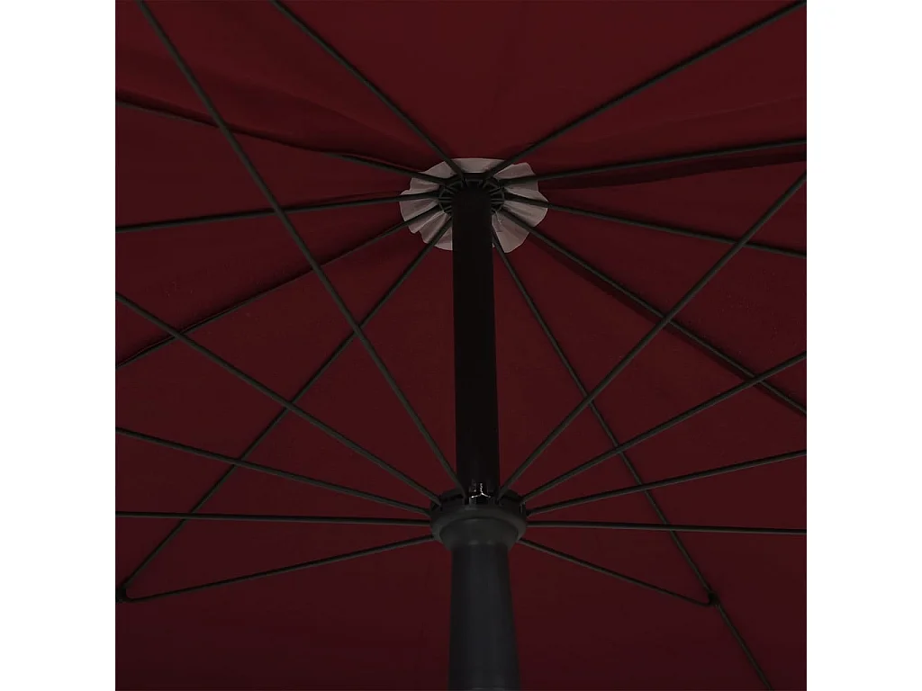 Seinäjoki  Parasol de jardin avec mât 200x130 cm rouge bordeaux