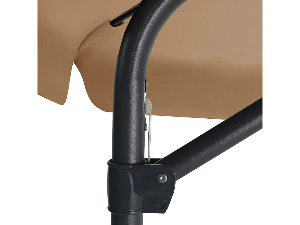 West Pittston  Parasol met stalen paal 300 cm taupe