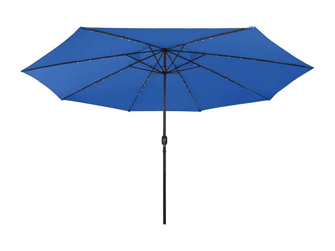 Brintir  Sombrilla de jardín con luces LED azul celeste 400 cm