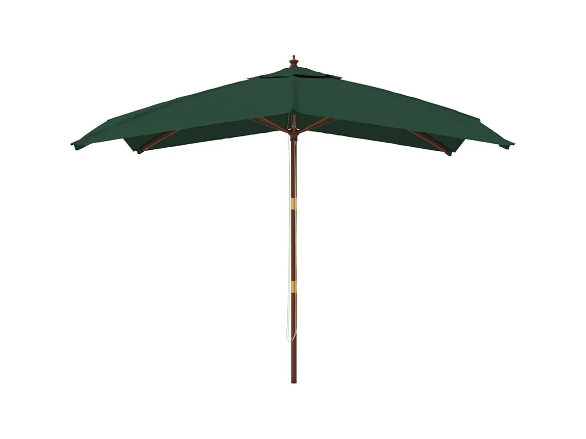 Varel  Parasol met houten paal 300x300x273 cm groen