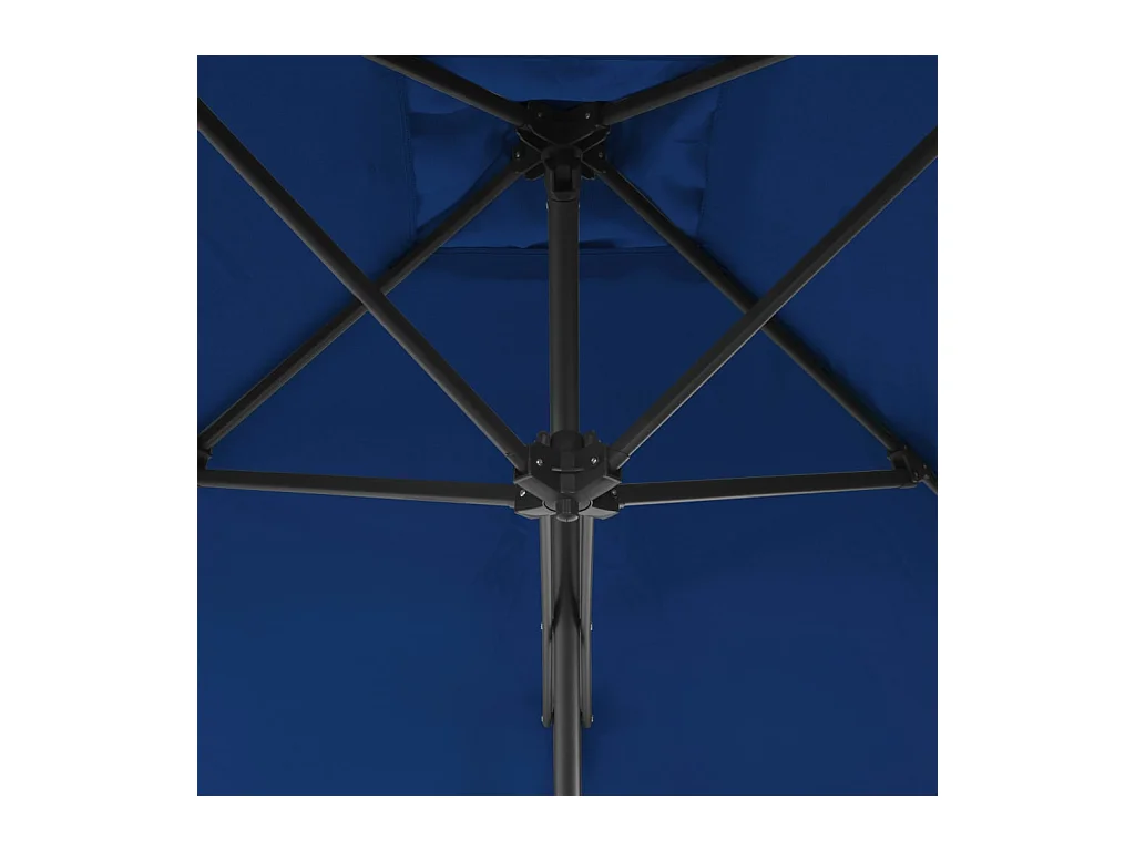 Clongullane  Parasol de jardin avec mât en acier bleu 300x230 cm