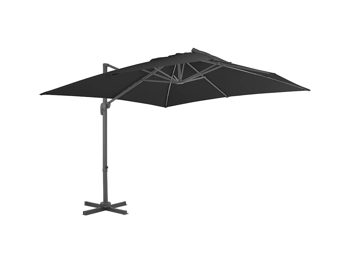 Cedral  Parasol de jardin avec base portable anthracite