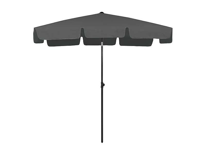Roxanne  Parasol de plage anthracite 200x125 cm