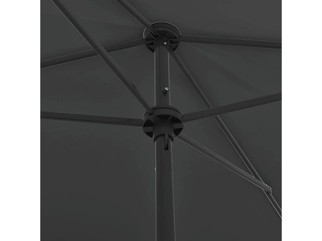 Roxanne  Parasol de plage anthracite 200x125 cm