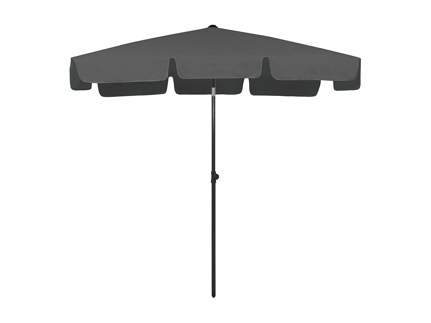 Roxanne  Sombrilla de playa gris antracita 200x125 cm