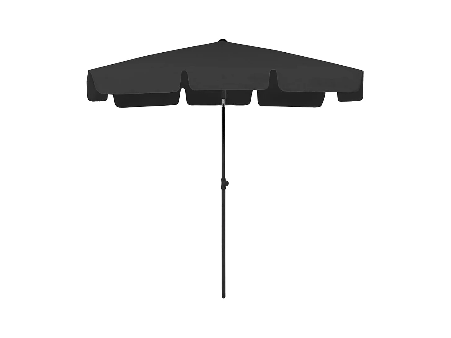 Roxanne  Parasol de plage noir 200x125 cm