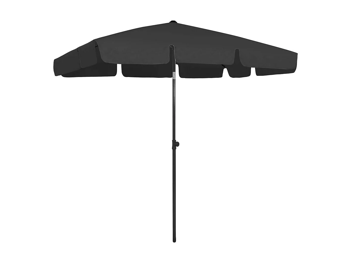 Roxanne  Parasol de plage noir 200x125 cm