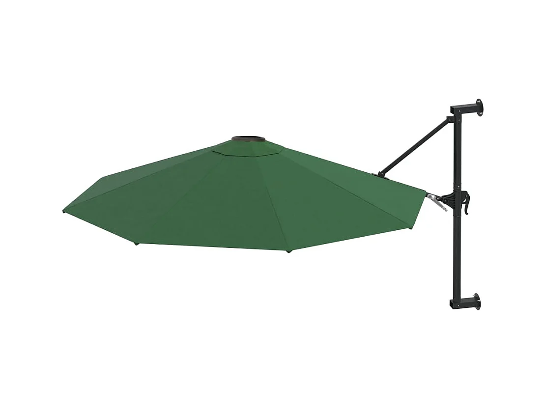 Berkeley  Parasol mural avec mât métallique 300 cm Vert